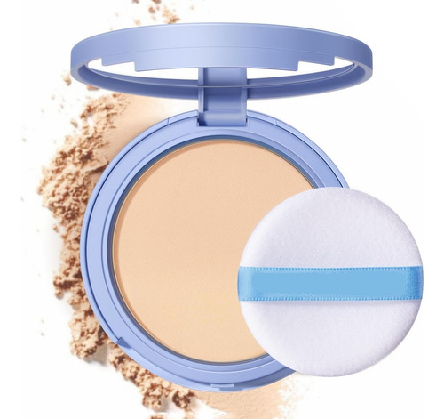 Conjunto De Polvo Compacto Facial, Controla Brillo, Acabado