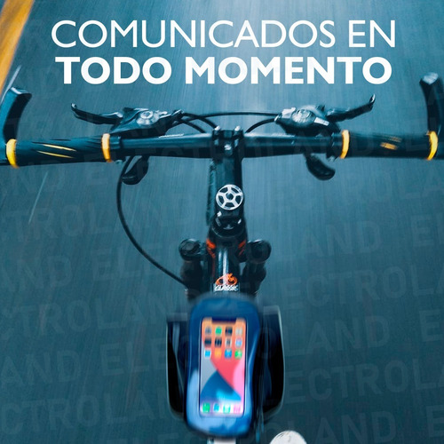 Imagen 7 de 10 de Bolso Porta Celular Táctil Bicicleta Impermeable Alforja