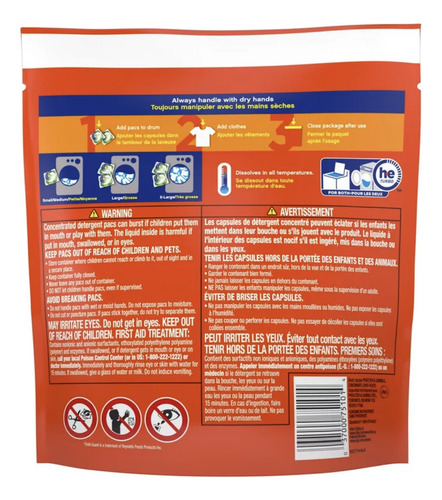 Detergente Premium C/ 12 Cápsulas Tide Pods Ultra Oxi 4 En 1