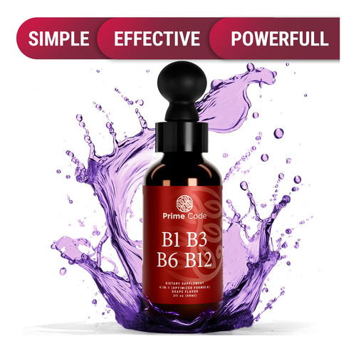 Prime Code Gotas Líquidas Vitamina B Complejo Alta Absorción