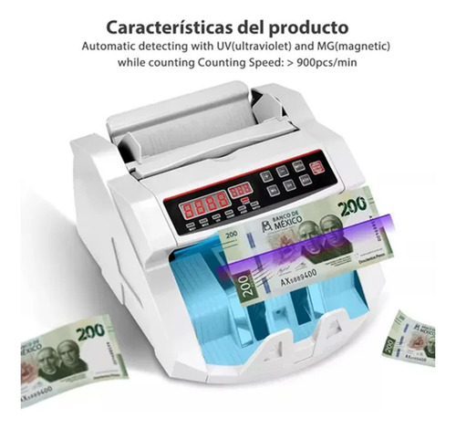Máquina Contadora Billetes Detecta Falsos Uso Profesional