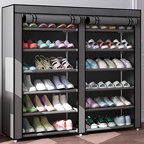 6 Tier Shoe Rack Organizer For 36 Pair Shoes, Double Ro...
