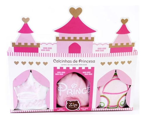 Calcinhas Para Bebê Princesa - Zip Toys 6 A 12 Meses