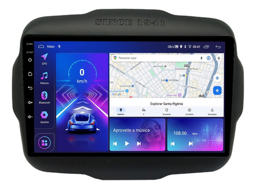 Multimidia Renegade 15/22 9p Android Auto Carplay 64gb
