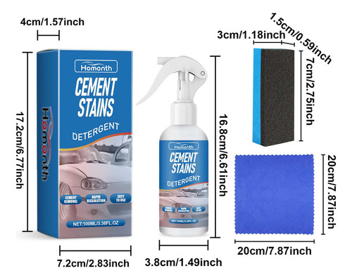 Spray Removedor De Cemento, 100 Ml, Removedor De Concreto, S
