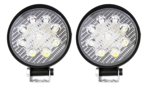 Luces Pack X2 Neblinero Led 27w Moto Auto Camion Redondo