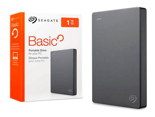 Disco duro externo Seagate Basic STJL1000400 1TB negro
