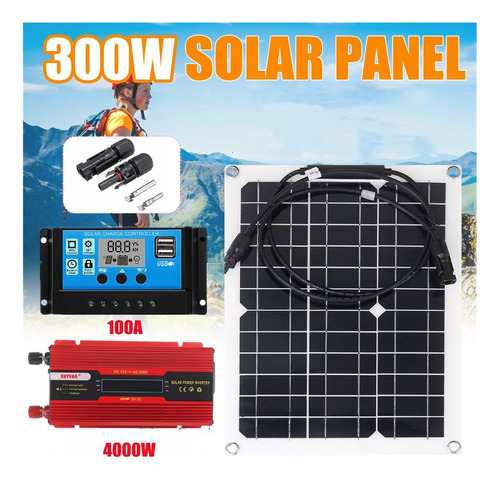 4000w Sistema De Energía Solar Kit Inverter Kit 300w Panel