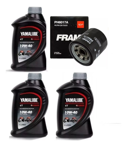 Kit Troca Oleo + Filtro Yamaha Yzf R3 Yamalube 10w40 Sl