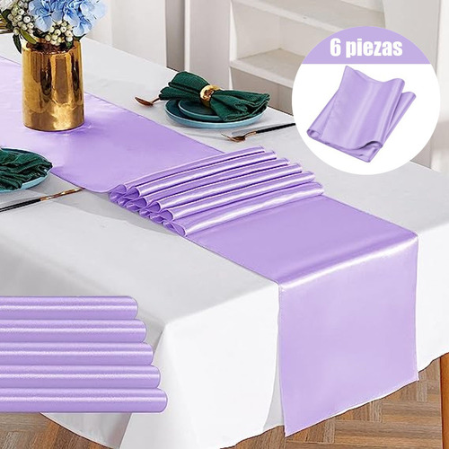 Mantel Satinado Para Mesa Decoración Cumpleaños Fiesta 6pk