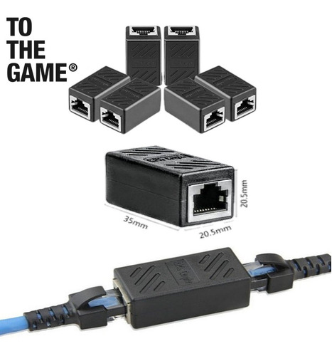 Union Rj45 Hembra Hembra Utp Cat5 Cat6 Empalme X Unidad