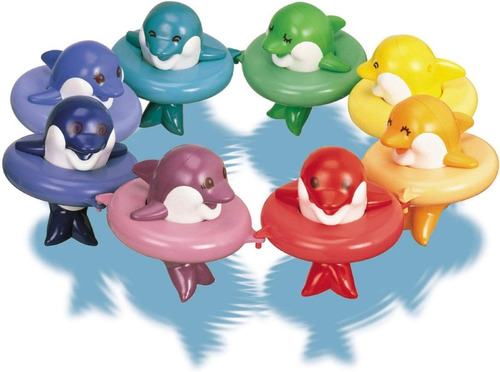 Imagen 1 de 10 de Juego Para Baño Delfines Do Re Mi Con Sonido Tomy 92116 Edu