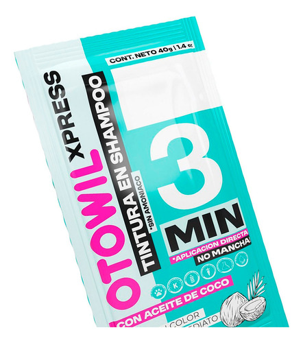 Otowil Xpress Tintura En Shampoo 3 Min Color Rubio X10