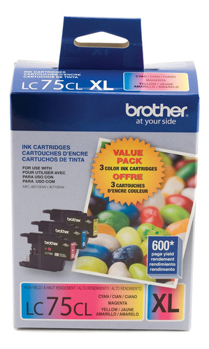 Cartuchos Para Impresora Brother Lc753pks, Paquete De 3. Lc.