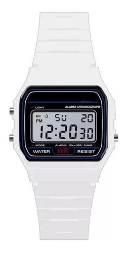 Imagen 2 de 7 de Reloj Vintage Digital Luz Alarma Cronómetro Caucho Garantía
