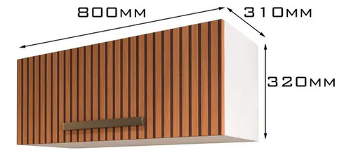 Armário Aéreo Dunk Suspenso 1 Porta Lavanderia Cozinha Branco Ripado 32cm X 80cm X 31cm Jm3 Móveis