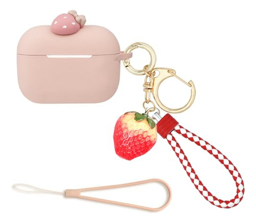 Wonhibo Cute Strawberry AirPods Pro 2 Case Para Mujeres