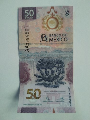 Billete De $50 Pesos Ajolote