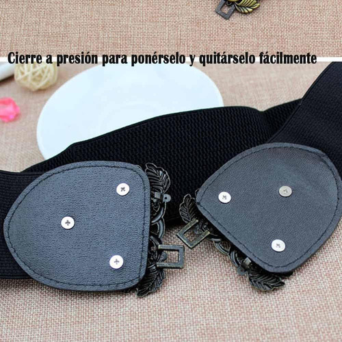 Cinturón Elástico Ancho Para Mujer Cinturón Sin Hebilla De