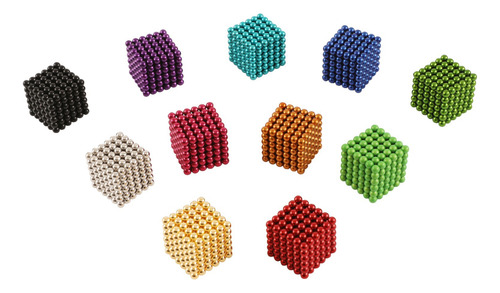 Caja De Hierro 216pcs De Bolas Magnéticas De 5mm Coloridas