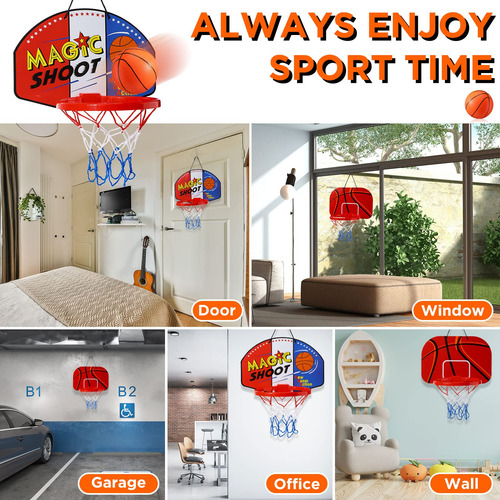 Mini Canasta De Baloncesto Sosation, 2 Unidades Con 4 Pelota