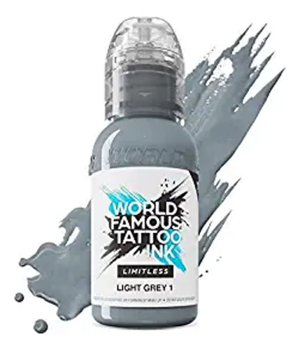 World Famous Tattoo Ink Limitless - Gris Claro 1 (1 Oz)