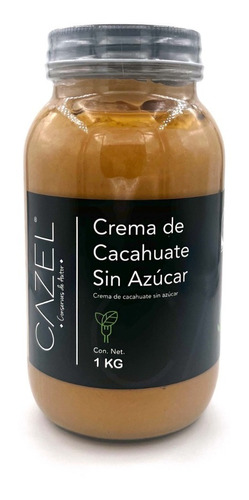 Imagen 1 de 3 de Crema De Cacahuate Oaxaqueño Sin Azúcar 100% Natural 1kg