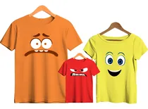 Comprar Kit Família Camisetas 3 Peças Pai Mãe Filho Divertidamente