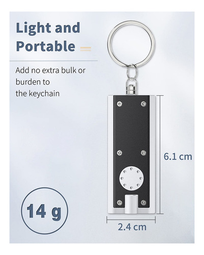 Linterna Led Tipo Llavero Portátil De 12 Lúmenes, Ultrabril