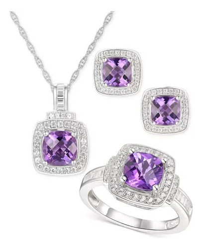 Set De Joyería De Plata