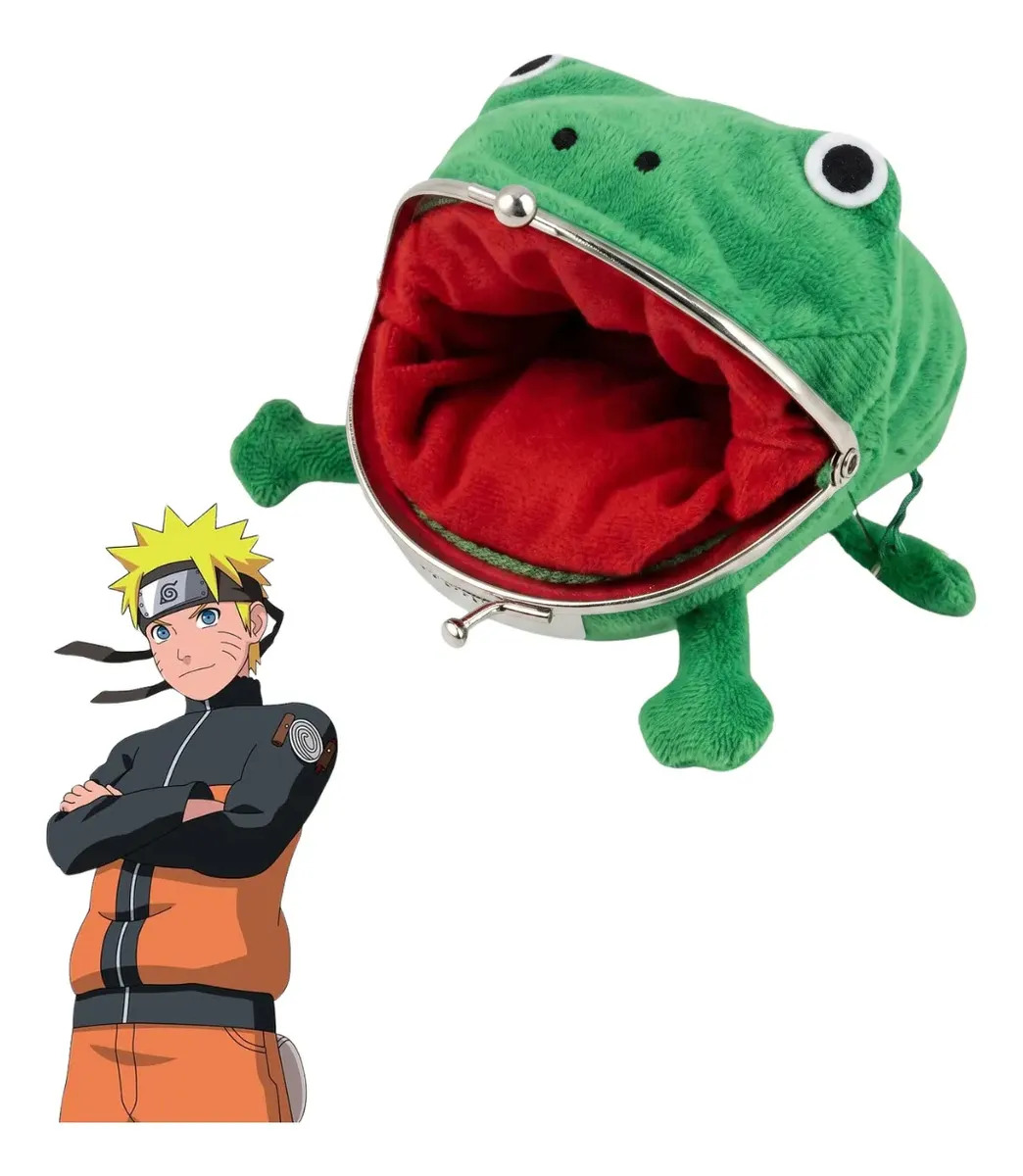 Monedero De Ranita Verde De Peluche! Uzumaki Naruto!! Full