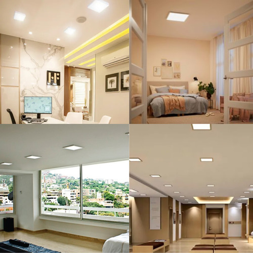 Panel Led Aplicar Cuadrado 12w Plafon Calido Neutro Frio