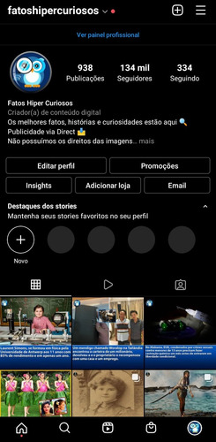 Imagem 1 de 1 de Página De Instagram