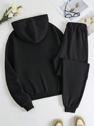 Conjunto De Sudadera Con Capucha Y Pantalón Para Con Estam
