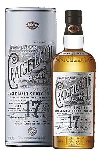 Imagen 1 de 6 de Whisky Craigellachie 17 Años Single Malt 1000ml En Estuche