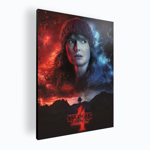 Cuadro Diseño Poster Mural Joyce Stranger Things 42x60 Mdf