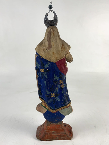 Imagem 8 de 9 de Antiga Santa Nossa Senhora Madeira Olho Vidro