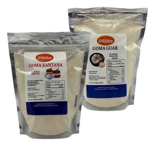 Goma Xantana Y Goma Guar 500 Gr C/u Alimenticio