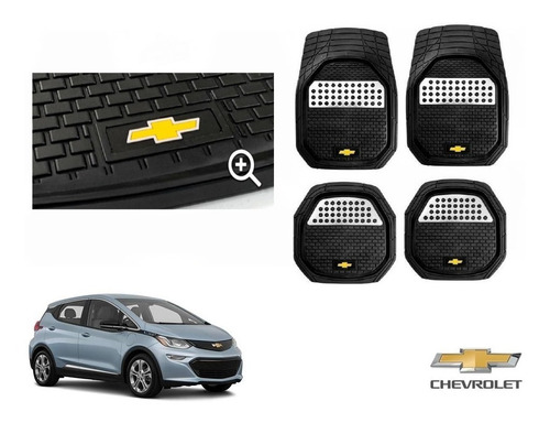 Tapetes 4pz Charola 3d Logo Chevrolet Bolt Ev 2017 A 2022