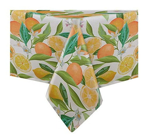 Mantel Con Estampado De Limones Y Naranjas