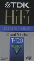 Comprar Cinta Cassette Vhs Tdk 120 Minutos Hi-fi Extra High Grade