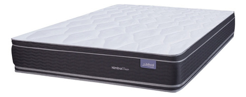 Inducol Nimbus Visco colchón King Size de 180x200cm espuma con doble pillow viscoelástico color negro y gris claro