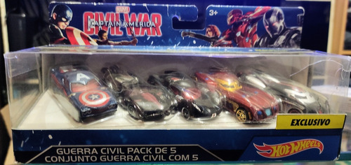 Hot Wheels Marvel Civil War 5 Pack 1:64 Metal Coleccionable