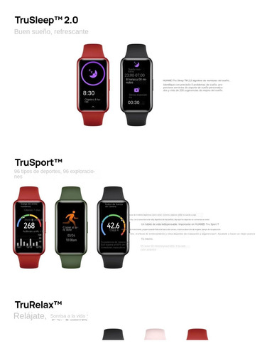 Pulsera Huawei 7 Smart Sleep Batería De Larga Duración