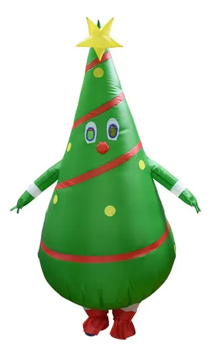Traje Inflable De Papá Noel Para Árbol De Navidad, Disfraz