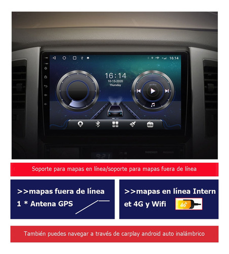 Zk Auto Radio Estéreo Android Gps Para Toyota Tacoma