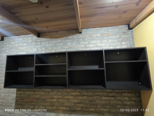 Escritorio + Cajonera + Biblioteca Melamina Wengue Sin Envio Wengue Roble (Usado)