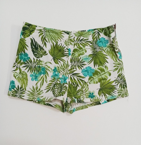 Pantalon Short Hojas Verdes Hawaiano
