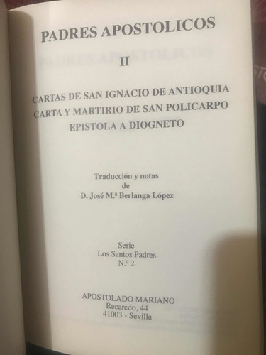 Padres Apostólicos I, Ii Y Iii