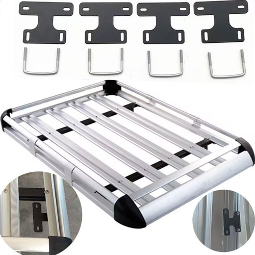 Bh Compatible 4x Caja De Techo Genérica, Perno En U,